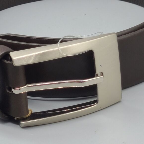 Nanni Classic Mens Belt Brown High Quality Leather Made In Italy Size 85/ 34 new - Picture 2 of 7